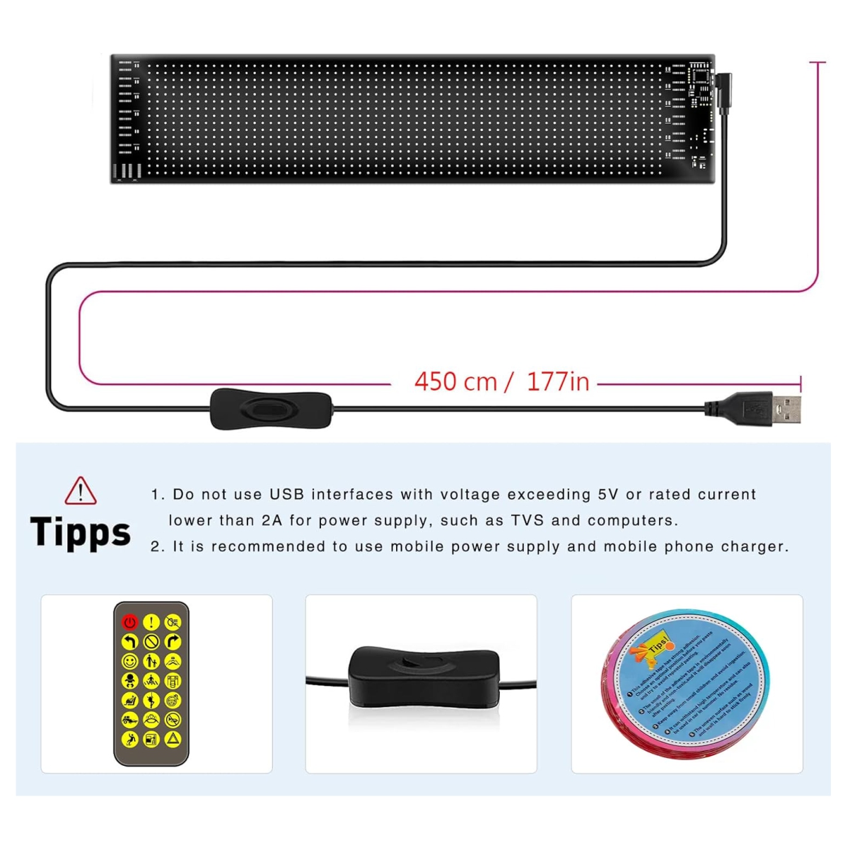 Miniatura 6 de Letrero Led Carro Aviso Flexible 60cm